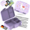 BEARFOOT Bento Box COMPACT | BPA-freie Kinder Brotdose für Schule & Kindergarten | Auslaufsichere Lunchbox für Mädchen & Jungen | Praktisch, leicht & kompakt (Lama-lila, 650ml)