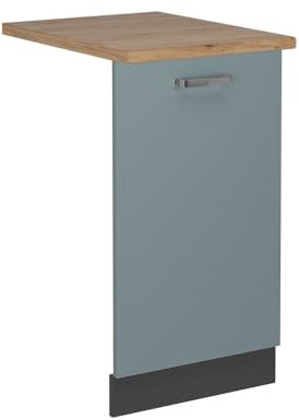 Vicco Tapa del lavavajillas R-Line, Gris Azulado, 45 cm, ET Roble