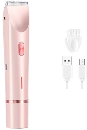 Bequemer Elektrischer 2 in 1 Damenrasierer, 2025 Neu Elektrische Haarschneider für Frauen, 2 in 1-Elektro Damenrasierer für Wiederaufladbarer Kabelloser Nass- und Trocken-Elektrorasierer (Rosa)