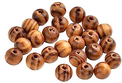 HOMSFOU 200stücke Natürliche Bunte Holzperlen Rund Zum Basteln Schmuckherstellung Diy Makramee Armband Halskette Naturholz Schmuckzubehör