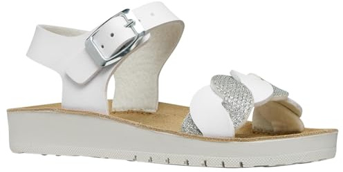 Geox JUNIOR GIRL J SANDAL COSTAREI GI SANDALS WHITE/SILVER 35_EU