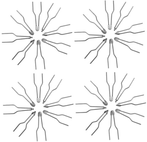 NUOBESTY 4 Sätze Eisenspitze Tipps Ersatz Heizdrahtspitzen Pyrographie-stiftspitze Holzverbrennungsmaschine Tipp Pyrographie-drahtspitze Nickel-lötlegierung Silber 8 Stück * 4