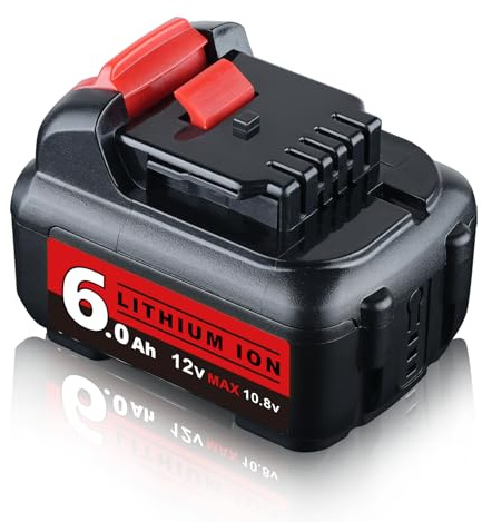 MANUFER DCB120 12V Max 6.0Ah Battery Replacement for Dewalt 12V Battery DCB121 DCB122 DCB124 DCB126 DCB127 Compatible with Dewalt 12V DCD DCF DCG DCS Cordless Drill Impact Driver Tools