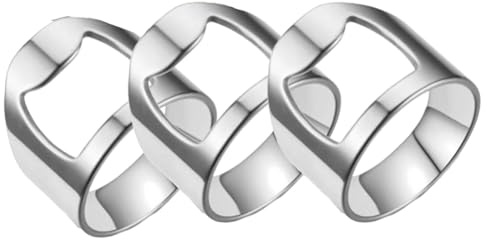 Bosiyrggrl 32PCS Bartender Ring Bartender Ring Bottle Opener Stainless Steel Ring Bottle Opener Ring Bottle Opener for Bartenders,C