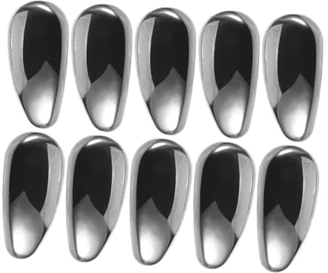 WATIIFUFU 5 Pairs Ceramic Eyewear Nose Pads Anti-Slip Push-in Glasses Bridge Cushions for Eyeglasses Sunglasses Dark Grey Comfortable Replacement