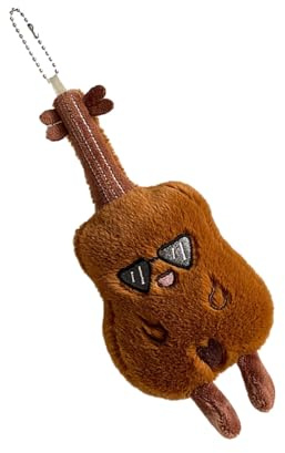 MISUVRSE Miniatur Geigen Plüsch Schlüsselanhänger Tragbares Musik Themen Taschen Zubehör Lustige Stofftier Taschen Anhänger Für Schüler Plüsch Geigen Zubehör Für Rucksäcke