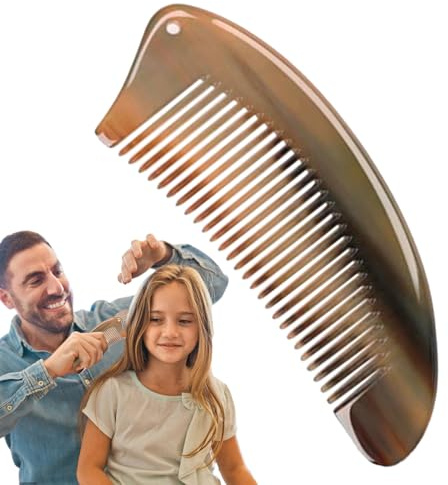 Ochsenhornkamm, Anti -statischer Kamm Breites Zahn Haarbürste Antistatik | Bart Health Care Massage handgefertigte Knochenbürste für nasses Haare
