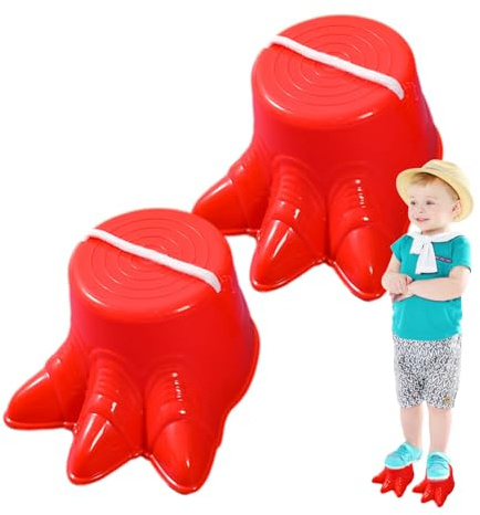 Genérico Stelzen für Kinder, Laufstelzen für Kinder, zum Gehen für große Füße, 2-teiliges klassisches Picknick-Set, Geburtstagsspiel für Spielzeug mit Tasse für über Stelzen