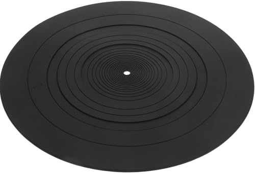 Schwarze Antistatische Silikonmatte, Vinyl Auflage für Plattenspieler | Silikon, für Vinyl Schallplattenspieler, Stabile Lagerung, Sanfte Oberfläche, Zubehör für Turntable