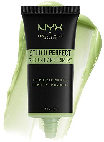 NYX Professional Makeup Studio Perfect Primer - Green, Makeup Primer Base, Even Complexion, Minimises Fine Lines and Pores, Vegan Formula