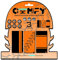 Oxford Comfy Head and Neck Wear Bike Scarf/Face Covering. NW117. Orange and Black.