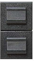 AVE 45355 Doppio Pulsante NA 1P 16A Noir