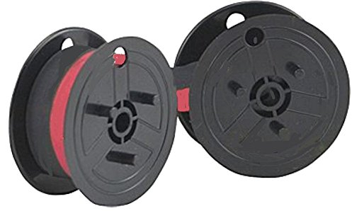 Farbband - schwarz-rot- für Casio FR 620 TEC als Doppelspule - Farbbandfabrik Original