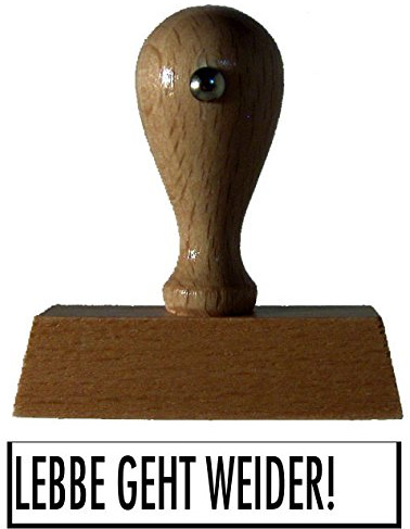 Sprüche-Stempel/Holzstempel lebbe geht weider vom Kaufhaus2010