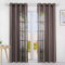 Yujiao Mao Voile Vorhang Ösen Gardinen Schal Uni Transparent Ösenvorhang 1er-Pack BxH 140x225cm Braun