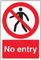 VSafety, segnale di accesso proibito 52016AU-R con scritta in inglese “No entry pedestrian” per divieto d'accesso ai pedoni, plastica rigida, verticale, 200 mm x 300 mm, nero/rosso