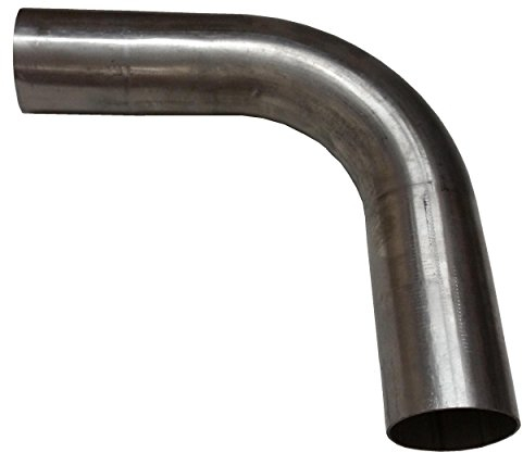 Coude coude en acier inoxydable à 90° - Diamètre : 63,5 mm - Coude d'échappement non élargi.