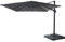 Mendler Gastronomie-Ampelschirm HWC-A96, 3x3m (Ø4,24m) schwenkbar, Polyester Alu/Stahl 23kg mit Ständer - anthrazit