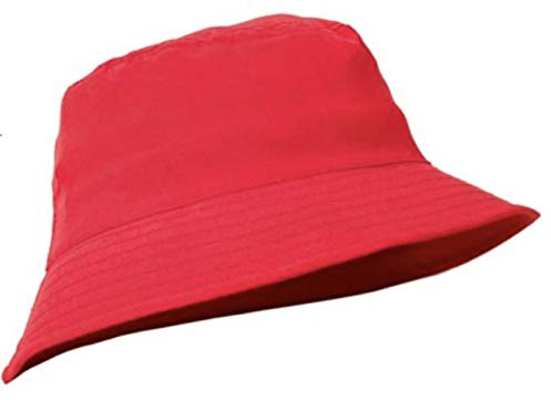 MFAZ Morefaz Ltd Unisex Fischerhüte Baumwolle Twill Bucket Hat Anglerhut Zum Wandern Camping Reisen (Red)