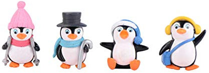 VOSAREA 4 Stück Desktop-Pinguin-Ornament Strand-Pinguin-Handwerk Dekorationen für Aquarien bürodeko büro Dekoration Werkzeug Babyspielzeug Pinguin-Puppe Mini-Pinguin Tier schmücken Panzer