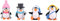 VOSAREA 4 Stück Desktop-Pinguin-Ornament Strand-Pinguin-Handwerk Dekorationen für Aquarien bürodeko büro Dekoration Werkzeug Babyspielzeug Pinguin-Puppe Mini-Pinguin Tier schmücken Panzer