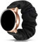 Miimall Scrunchie Armband für Samsung Galaxy Watch Active/Active 2 44mm 40mm, 20mm Damen Weich und Dehnbar Elastisches Ersatzband für Galaxy Watch 4/ Classic 4 - Schwarz