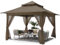 ABCCANOPY 3.6x3.6M Pavillon wasserdicht Pop-Up Gartenpavillon Festival Sonnenschutz,mit 4 Gazen,Braun