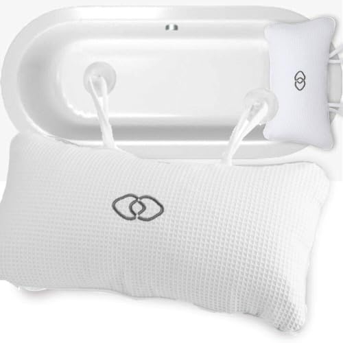Badewannenkissen, Netz Badewannenkissen, Ergonomisches Badekissen Rutschfestes Badewannen Spa Kissen Badekissen mit Saugnäpfen Kopf und Nackenstütze für Badewanne Home Spa