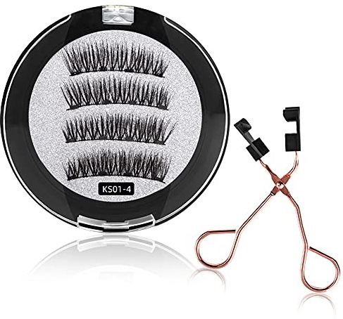 Magnetische Wimpern,3D Falsche Wimpern Wiederverwendbare Magnet Wimpern Schwarz Lange Künstliche Natürliche Wimpern Magnetisch Wimpern mit Zange für Make-up Volumentechnik Curl Wimpernextensions,#3