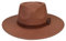 JK Home Fedora-Hut mit breiter Krempe, aus Wollfilz, Panama-Kappe, Einheitsgröße, Unisex, Damen und Herren, schwarzes geflochtenes Lederband, Brown Leather Ribbon, Einheitsgröße