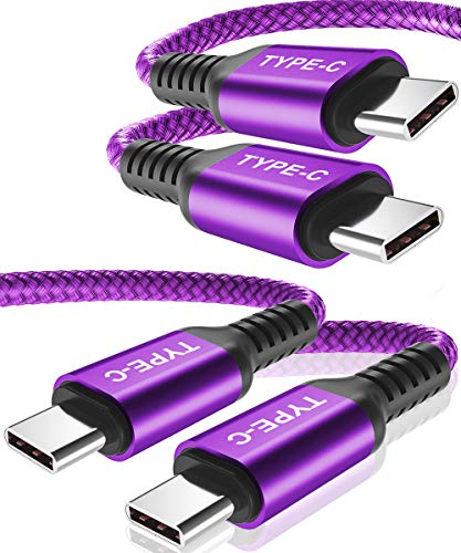 Basesailor Cable USB Tipo C a C 100W 2M 2-Pack,Cable Cargador Carga Rápida PD para iPhone 16 15,MacBook,Pro M1,iPad Pro 10 11 12.9,Air 4 5 Mini 6,Samsung Galaxy S21 S23 S22 S24 Ultra,Z Flip Fold 3 4 5