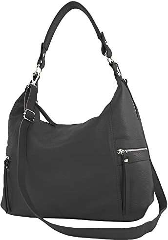 modamoda de T229 Damen Schultertasche Shopper aus Leder Large handmade in Italy