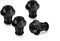 WIWONEY Bouchon de vin sous Vide, Lot de 4 unités, Silicone, Noir