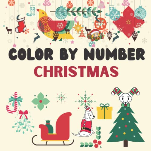 Paint by Color Sticker Christmas: Christmas Paint Sticker Book 2021 Paint by Color Sticker Book for Kids
