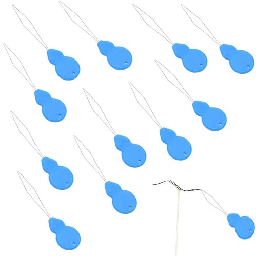 12 Stück Nadeleinfädler, Nadel Einfädler, Kunststoff Nähnadeln Einfädler, Handmaschine Nähen Einfädler Werkzeug, Einfacher Einfädle für Nadelöhr Hand Nähen Werkzeug