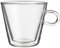 Judge Duo Flare Set of 2 Latte Glass Coffee Cups with Handle, Hollow Vacuum Sealed, Hand Made Heat Resistant, 325ml Latte Cup
