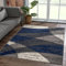 SANAT Teppich Vintage - Modern Teppiche für Wohnzimmer, Kurzflor Teppich in Blau, Öko-Tex 100 Zertifiziert, Größe: 160 x 230 cm