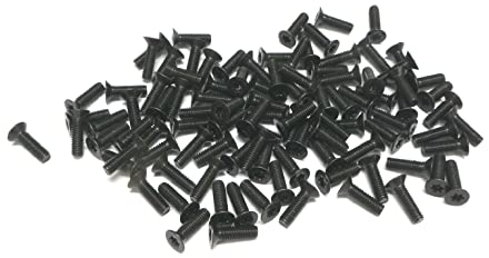 Schrauben Senkkopf DIN 965 TX - Edelstahl A2 SCHWARZ - M2 - M2,5 - M3 ISO14581 (M2 x 8mm, 50)