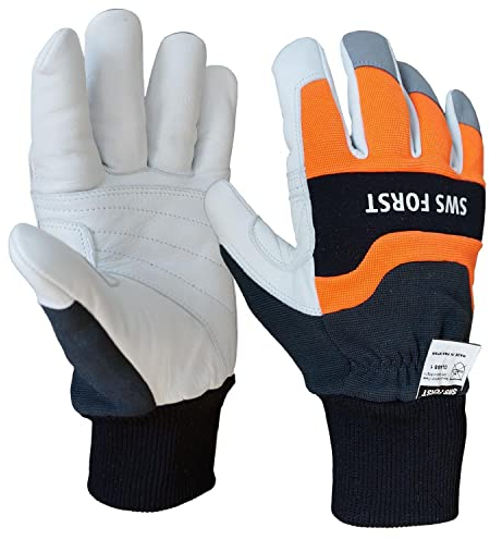 SWS Forst GmbH Schnittschutzhandschuh Forsthandschuh aus Leder Klasse 1 20m/s Gr. L