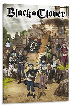 JITENG Anime Black Clover Poster Druck Foto Kunst Malerei Leinwand Poster Home Modern Decor Poster 60 x 90 cm