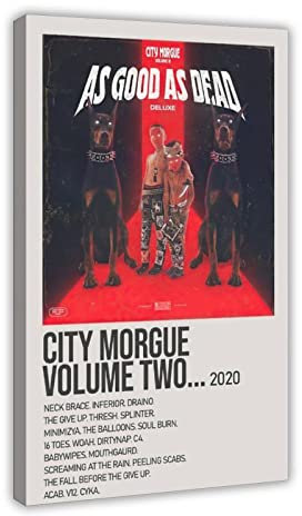 City Morgue Volume Two As Good As Dead By Zillakami Sänger Musikcover Poster Leinwand Poster Wandkunst Dekor Druck Bild Gemälde für Wohnzimmer Schlafzimmer Dekoration Rahmen Stil 30 x 45 cm