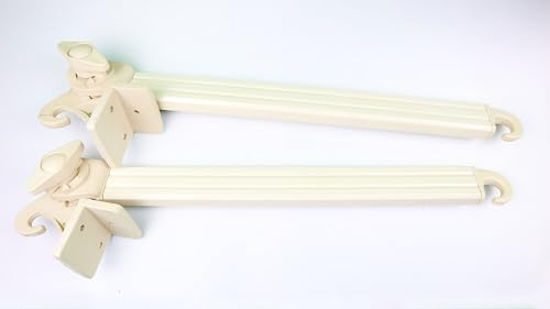 AWITALIA-1 COPPIA Braccetto Nylon BIANCO per tenda da sole a caduta con anima di acciaio interna, ABS di prima qualita, lungo cm.50 regolazione 180 produzione nostra Italiana.OMAGGIO OCCHIELLO TENDA