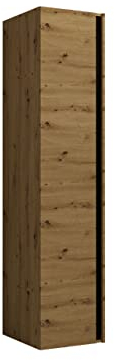 Mirjan24 Kleiderschrank Monati 40, Schrank mit 2 Fächer, Drehtürenschrank, Garderobenschrank (Eiche Artisan/Schwarz)