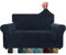 XINEAGE Samt Sofaüberzug 2 Sitzer, Stretch Sofa überzug für Wohnzimmer, Dicke Weiche Sofaüberwurf, Rutschfester Sofa Cover für Hunde, Haustiere (2 Sitzer, Dunkelblau)