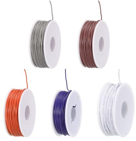 sourcing map 24AWG Wire 24 Gauge Electrical Wire, 100m(328ft Total) PVC 1007 Stranded Wire Hookup Wire Tinned Copper Wire for DIY Wiring