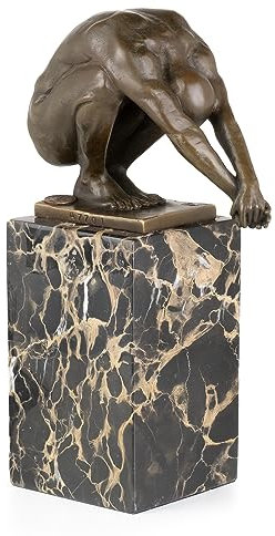 Moritz Bronzefigur Akt Turmspringer Schwimmer Höhe 23 cm 2,85 kg Skulptur Statue Antik-Stil historisch Dekoration Vintage