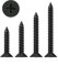 Ctyjia 100 Pièces Vis Autotaraudeuses Noir, Vis à Tête Cruciforme, Vis Cruciforme à Tête Fraisée, M4x25mm