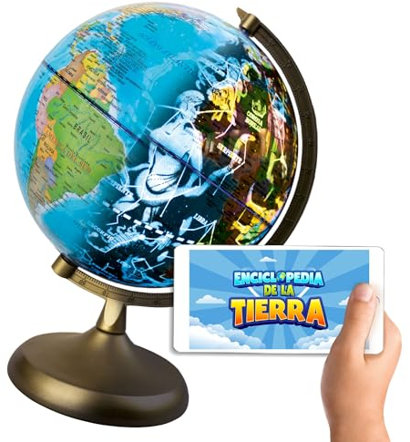 Big Minds - Globo Terráqueo | Bola Del Mundo Interactiva Niños Modo Noche Y Día | Globo Terraqueo Interactivo Niños Con App | Bola Del Mundo Con Luz Led Español | Regalos Comunion Niña | Comunion Niño