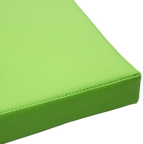 Rr tianshi Outdoor-Sitzkissen, wasserdichtes Stuhlkissen, PU-Leder, Stuhlkissen für Garten, Büro, Esszimmer, Küche (50 x 50 x 10 cm, Grün)