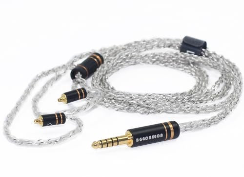 BGGCHEECA Ear-HD - Cable equilibrado macho a MMCX de 4,4 mm, cobre OCC chapado en plata, compatible con auriculares Shure SE846 UE900, cable de repuesto de 4,3 m (MMCX, enchufe equilibrado de 4,4 mm)